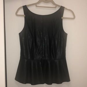 Faux leather peplum